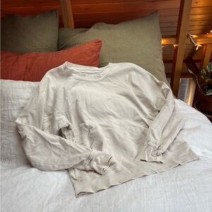 MATE the Label Cream 100% Organic Cotton Cream Long Sleeve Sweatshirt